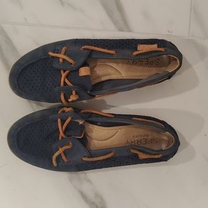 Sperrys blue and tan  6.5
